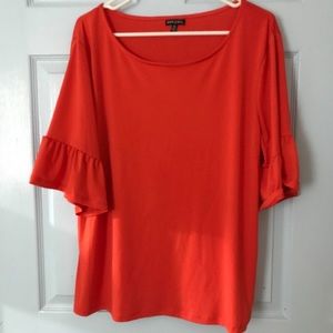 Orange silky top